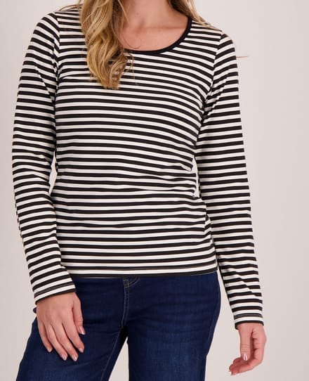 Je m'appelle Dames Top Met stretch - Zwart - Maat XL