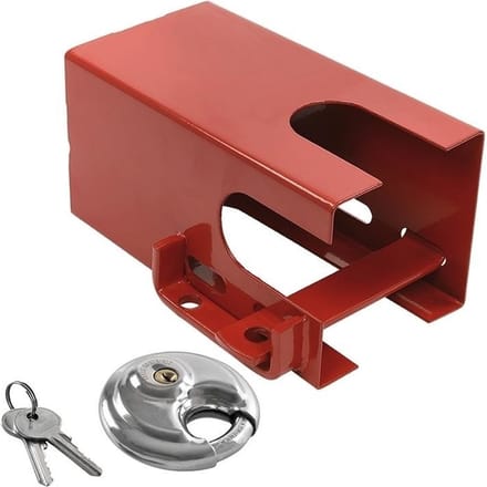 Pro Plus Aanhangerslot met discusslot - rood - metaal - 110 x 110 mm