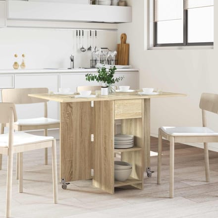 vidaXL - Eettafel - 115 - x - 70 - x - 75 - cm - Bewerkt - hout - Sonoma - Eiken - Rechthoekig