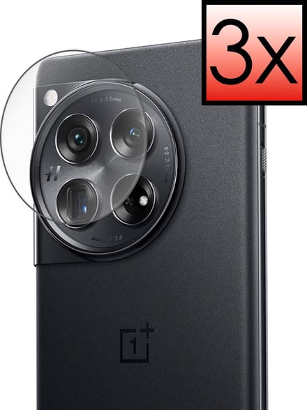 Camera Lens Protector - 3 Stuks - Geschikt voor OnePlus 12 - Camera Screenprotector - Beschermglas - Gehard Glas - Tempered Glass - Screen Protector