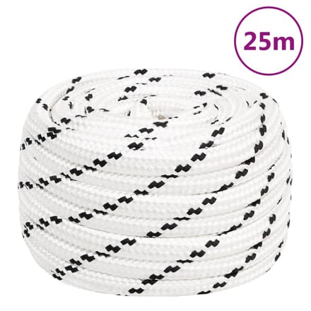 vidaXL - Werktouw - 20 - mm - 25 - m - polyester - wit