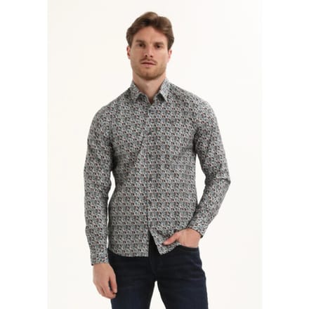 Gabbiano - Heren Overhemd - 335738 - 5703 Teal Blue