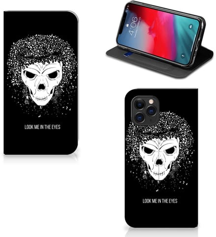 Book Case voor Mobiel BookCase Apple iPhone 11 Pro Skull Hair