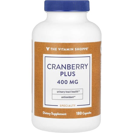The Vitamin Shoppe, Cranberry Plus, 400 mg, 180 gélules
