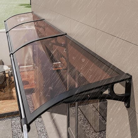 Moderne zonwering - Terrasluifel deur - Buiten beschermen - Polycarbonaat structuur - N.v.t. - Transparant