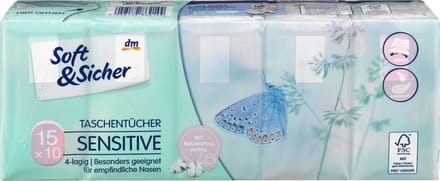 Soft&Sicher Zakdoekjes sensitive 15x10St, 150 St