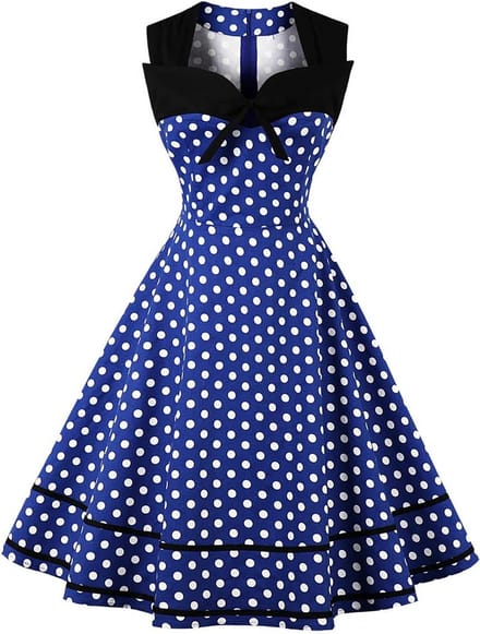 Vrouwen Jurk 1950s A-lijn Katoen Knielengte