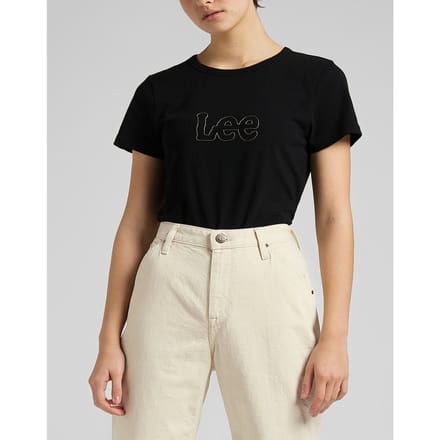 LEE Slim Cropped - Maat M - Black Dames T-shirt