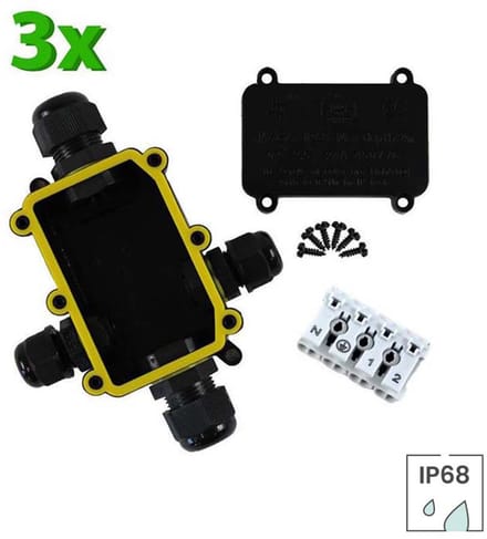 Lybardo - kabeldoos - IP68 Waterdicht - Lasdoos voor 3-draads Aansluiting Draaddikte 5-9 mm