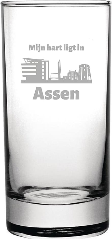 Gegraveerde longdrinkglas 28,5cl Assen