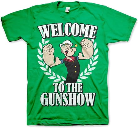 Popeye Welcome To The Gunshow T-shirt Groen