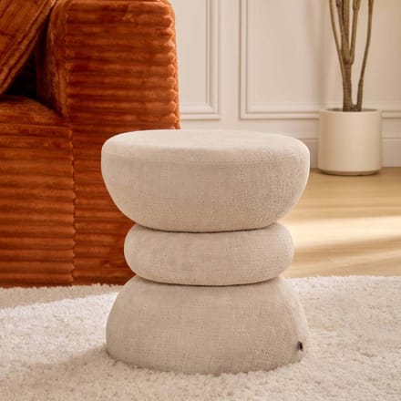 Eazy Living Totem Poef Ø 36 cm Philomène Ivoor