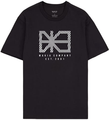 Makia Flag T-shirt Met Korte Mouwen Zwart S Man