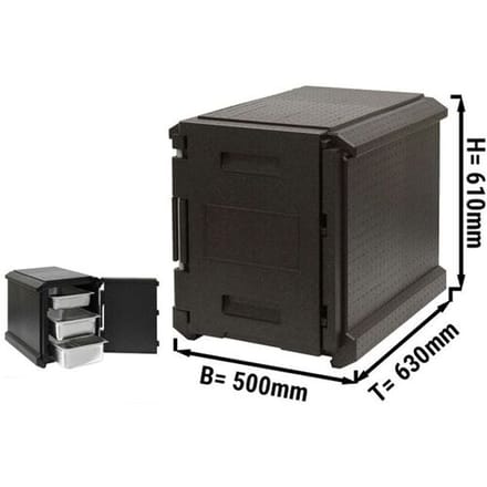 GGM Gastro Porter - Frontlader - 83 Liter - für 12x GN 1/1 Zwart