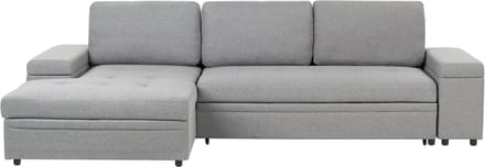 HRISEY - Hoekbank - Donkergrijs - Polyester