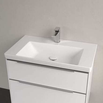Villeroy & Boch Subway 3.0 cabinet washbasin 80 cm, with 1 tap hole, without overflow 4A708101