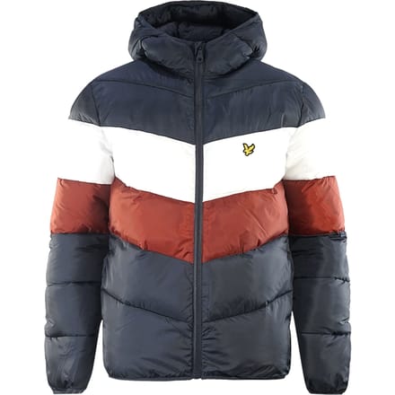 Lyle & Scott Colourblock Puffer Navy Blue Jacket