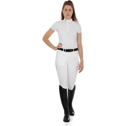 Dames rijbroek met middengrip Equestro Selene Gel