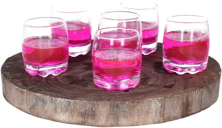 Alessandro Shotglaasjes Roma - 6x stuks - glas - 80 ml - borrelglazen - likeurglazen