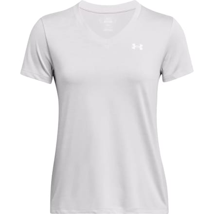 Under Armour Tech Short SleeveV- Twist Dames Sportshirt - Grijs