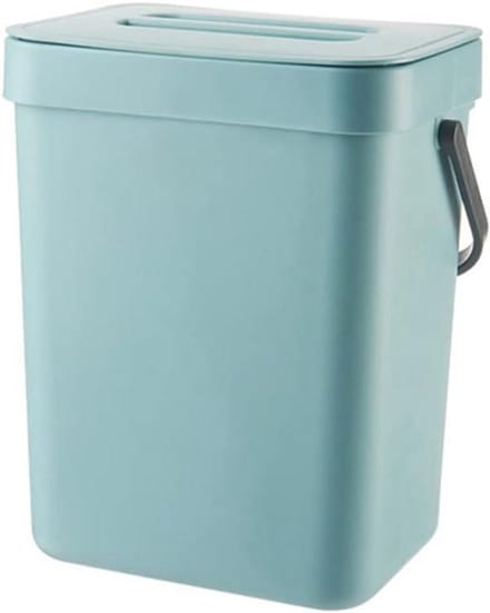 Compostbak Keuken - Afvalbak Aanrecht - Afval Scheiden - Klapdeksel Design - 3 Liter - Wit