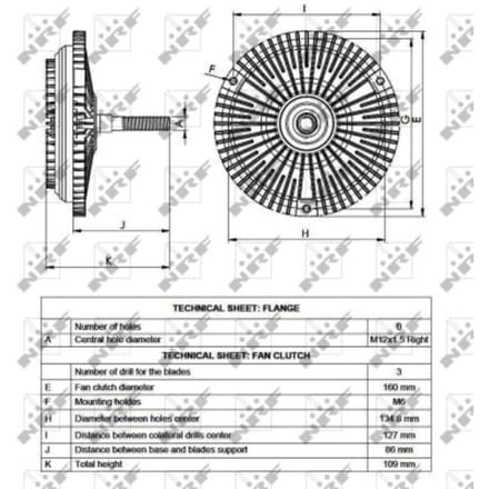 Koppeling, radiatorventilator NRF 49534