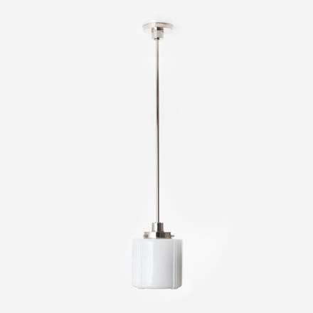 Hanglamp Vintage High 20's Nikkel - Art Deco Trade