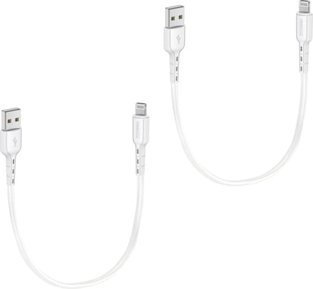 Usb kabel - Geschikt voor iPhone (Lightning) - 30cm kort