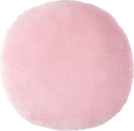 Homescapes fluwelen kussen, 40 cm rond, roze