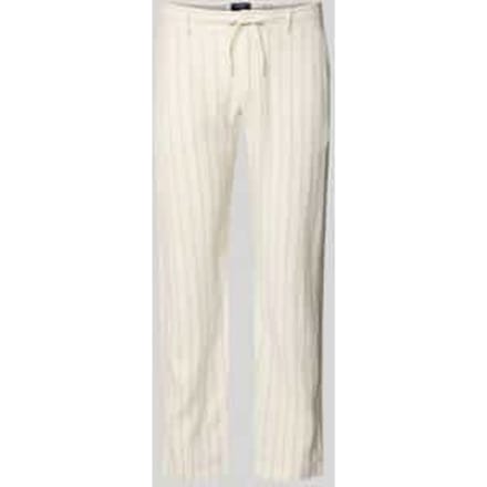 regular fit broek van mix van linnen en viscose
