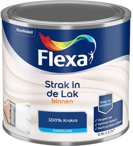 Flexa - Strak In De Lak Binnenlak Zijdeglans - 100% Krokus - Mengverf - 500 Ml