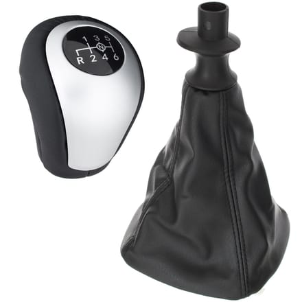 Modecar - Versnellingspookknop - Zwart - Zilver - Zes Snelheden