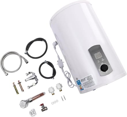 Elektrische Boiler - Warmwaterboiler Plat - Direct Warm Water - Instelbare Temperatuur - 6.6 Liter - Wit