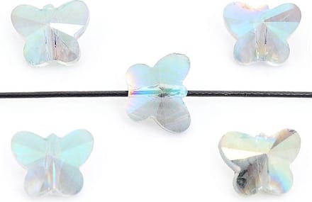 kristal vlinder facet geslepen 10x8x6mm Vitrail light