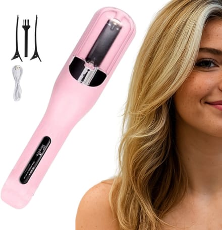 Split Ender voor Gespleten Haarpunten Incl. 5 Accessoires - Multistyler Split Remover Draadloos - Split End Trimmer - Licht Roze
