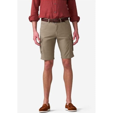 Meyer Bermuda Orlando Cargo Solid Color Organic Cotton Subtle Stretch Bruin / male