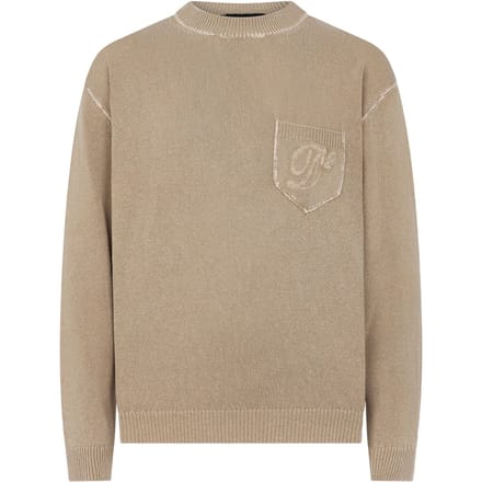 Dsquared2 gebreide pocket man beige