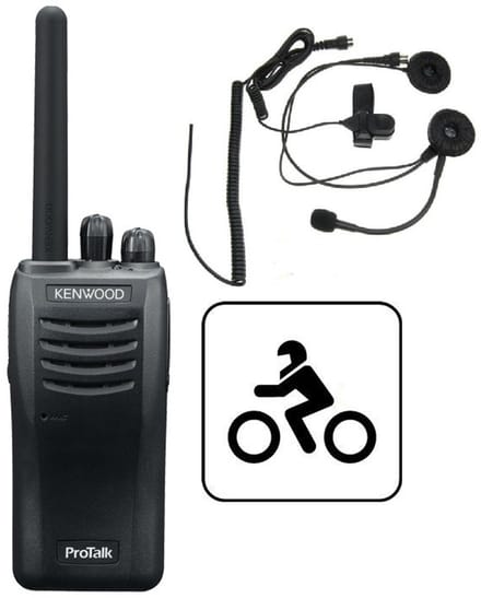 Kenwood TK-3501E ProTalk® Analogue Single Motorset incl. headset en programmatie