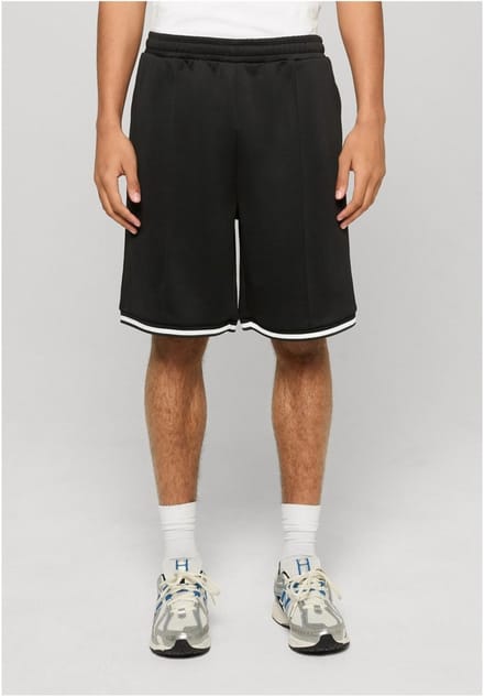 Urban Classics - Interlock Pintuck Baseball Korte broek - M - Zwart