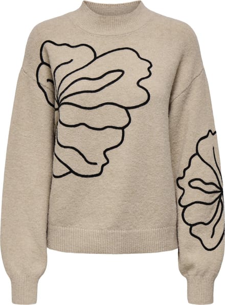 JDY - JDYJELLA L/S FLOWER PULLOVER KNT Dames Vest