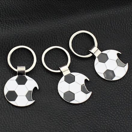 Sleutelhanger met 3-delige voetbalflesopener