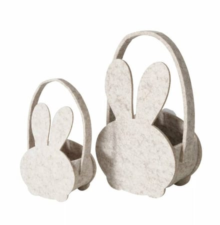 Cadeau tasjes Paashaas 2-delig van Boltze Home