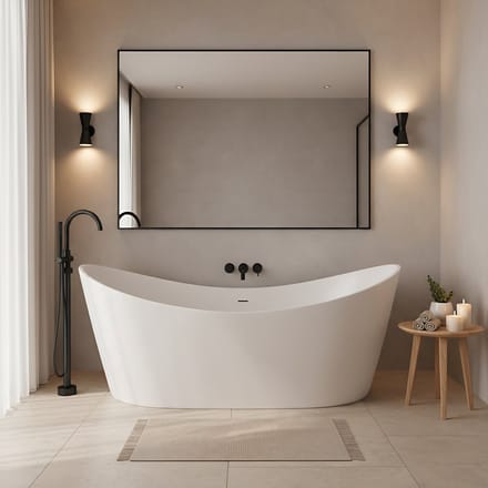 Rea Ferrano - Vrijstaande Badkuip - Wit - 150Cm - 150X80X69Cm