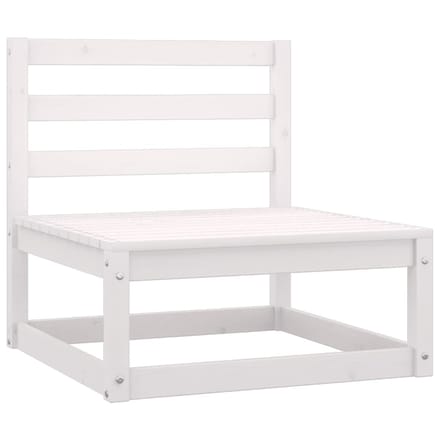 vidaXL - 2-delige - Loungeset - met - kussens - massief - grenenhout - wit