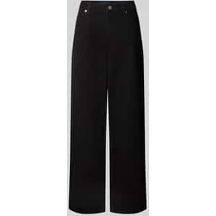 Wide leg jeans met steekzakken, model 'Leni'