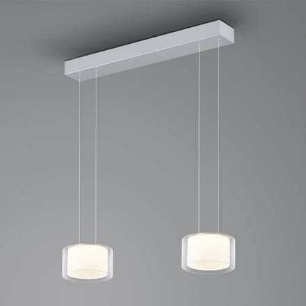 BANKAMP Grote Clear LED hanglamp, 2-lamps