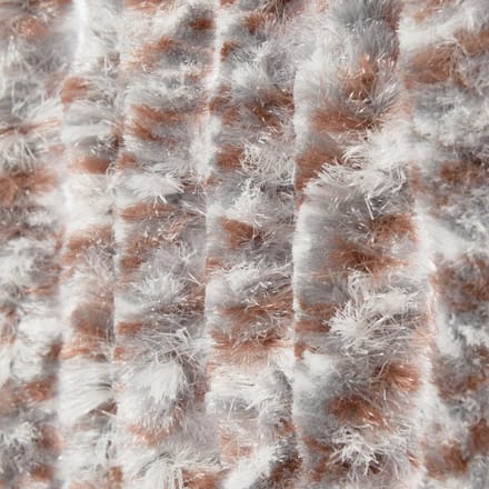 Vliegengordijn-kattenstaart- 90x220cm grijs/bruin/wit mix in doos