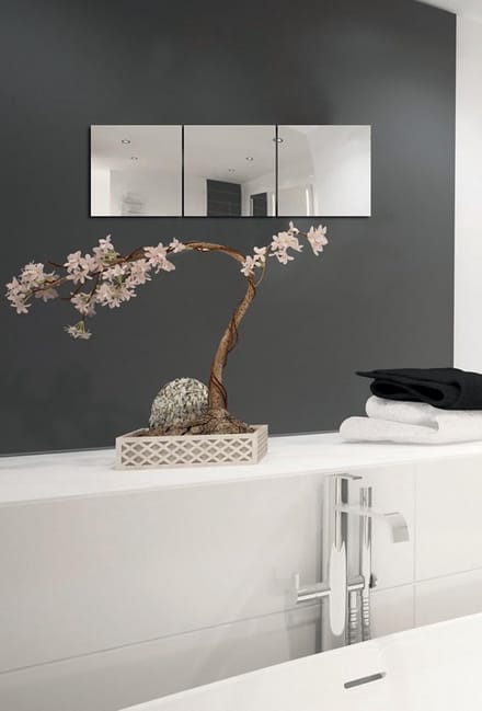 Spiegeltegels Set van 3 - 30 x 30 cm, Zelfklevend voor Wanddecoratie