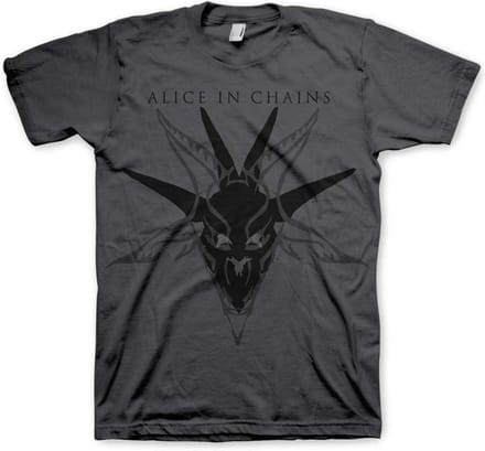 Alice In Chains - Black Skull Heren T-shirt - XL - Grijs