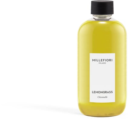 Millefiori Milano - Navulling voor Geurstokjes 250 ml - Lemon Grass - 4-5 maanden